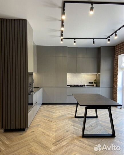 Кухня угловая серая на заказ от производителя