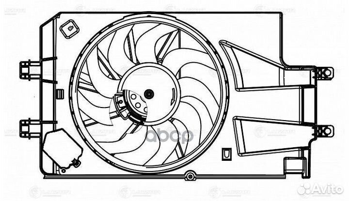 Э,вентилятор охл. с кожухом для ам Лада 2190 Гр