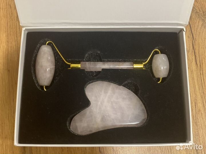 Массажный набор для лица/роллер/гуаша