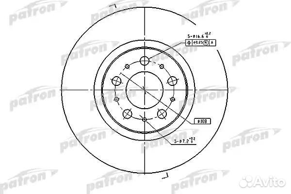 Диск тормозной передн volvo: S60 00, S80 98-06, V7