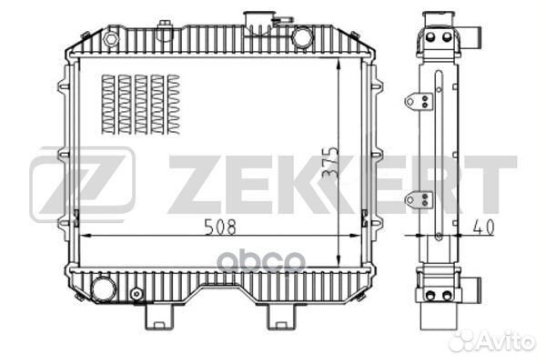 Радиатор охл. дв. UAZ 3151 85- 3303 03- 3741