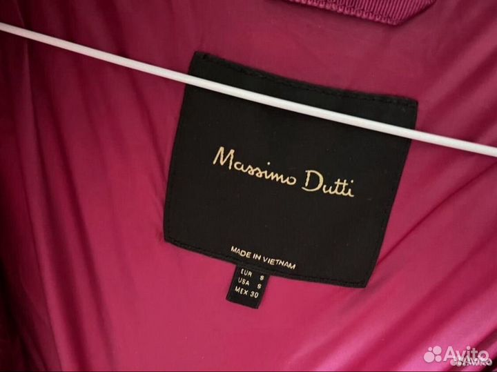 Massimo dutti женский пуховик S 42 бордовый легкий