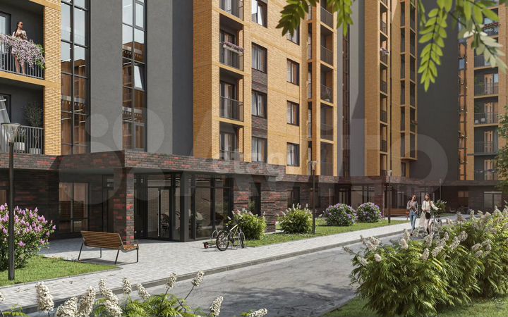 1-к. квартира, 43,3 м², 2/9 эт.