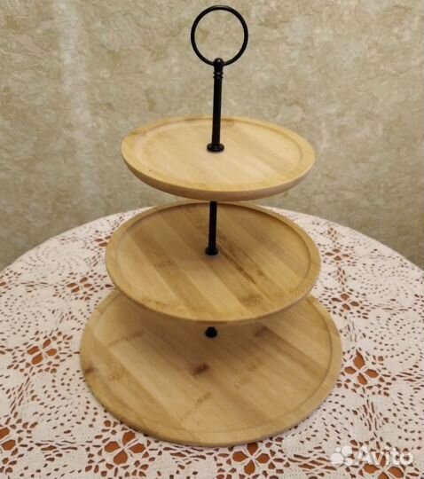 Этажерка фруктовница бамбуковая эко