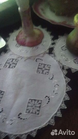 Старинный текстиль скатерть и салфетки