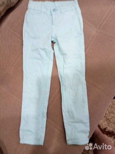 Джинсы мятные