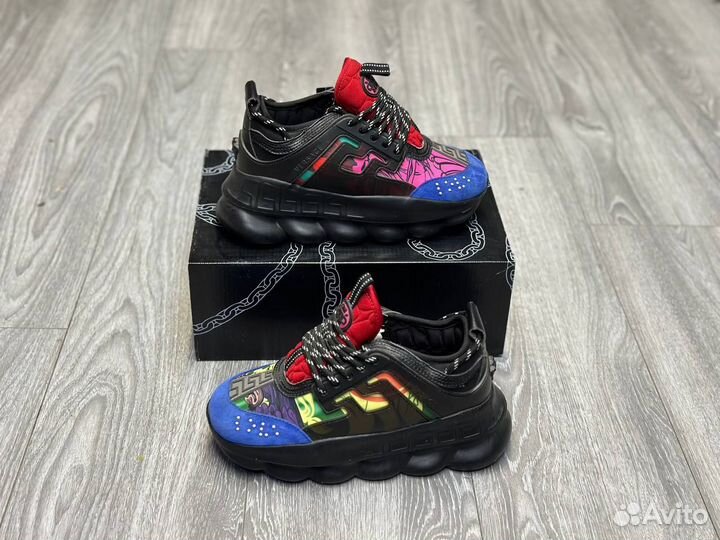 Кроссовки Versace Chain Reaction Black Multicolor