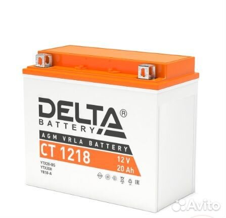 Аккумулятор для мототехники delta CT 1218