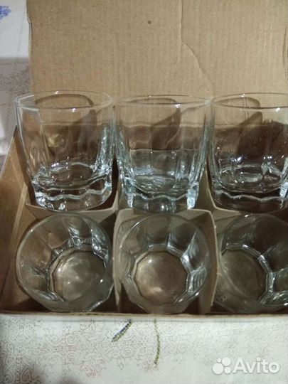 Глиняной набор (ссср) -новый.набор рюмок