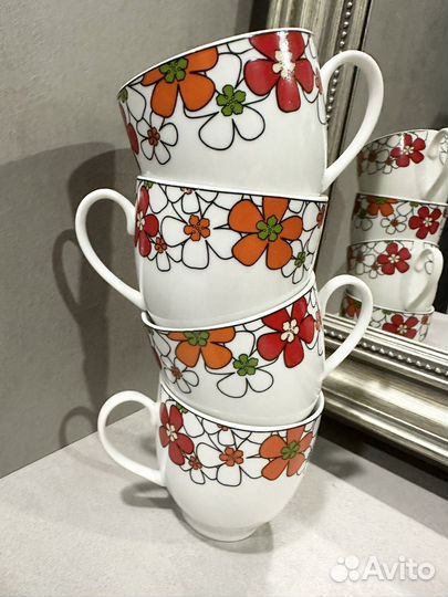 Чашки фарфоровые (4шт) цена за все