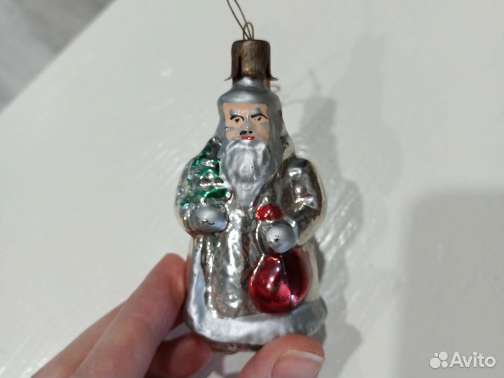 Винтажная ёлочная игрушка Дед мороз СССР