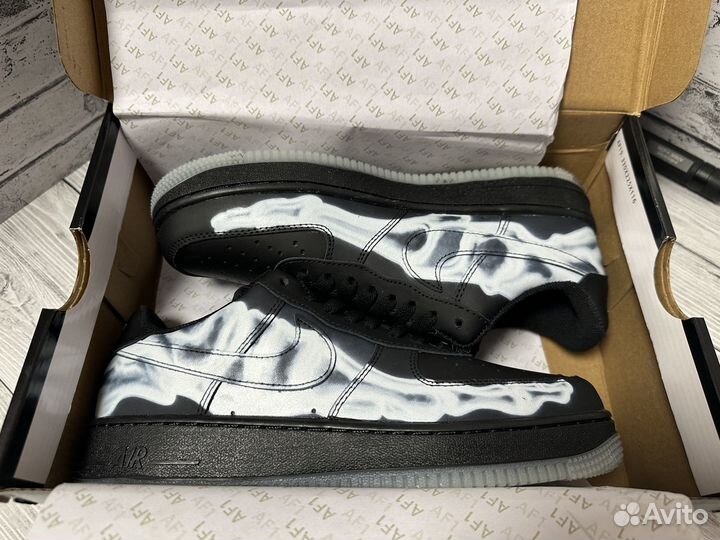 Nike Air force 1 low skeleton black оригинал