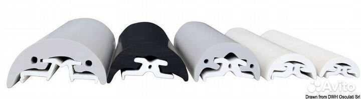 Наружный профиль привального бруса пвх 44-042-04 O