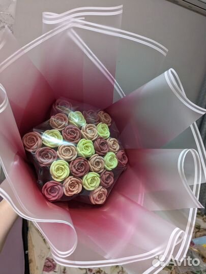 Шоколадные букеты, розы, бельгийский шоколад
