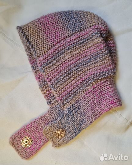 Чепчик вязаный женский меланж