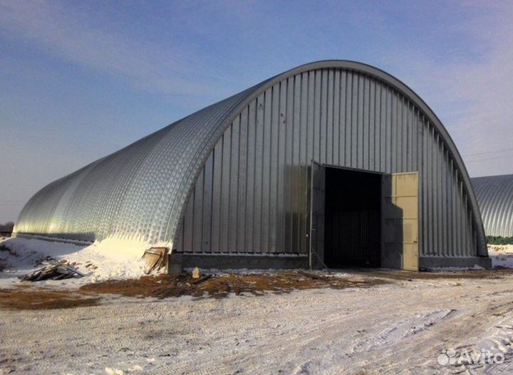 Ангар арочный бескаркасный