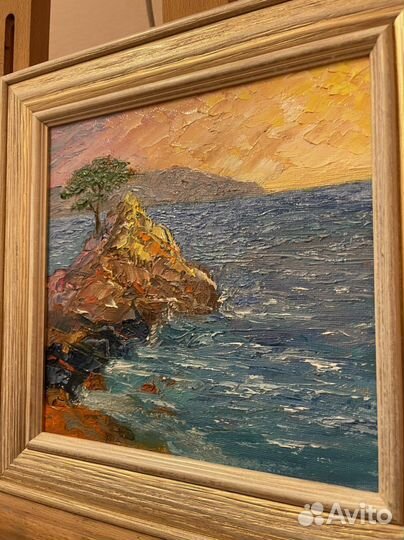Картина маслом на холсте морской пейзаж