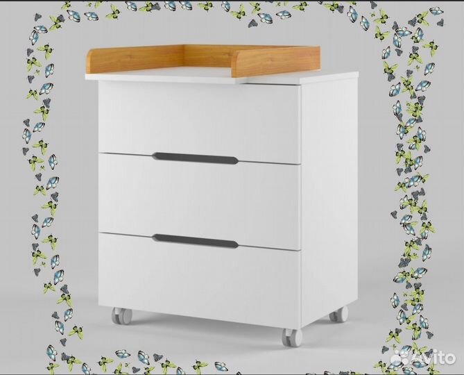 Кроватка для новорожденных и комод новые