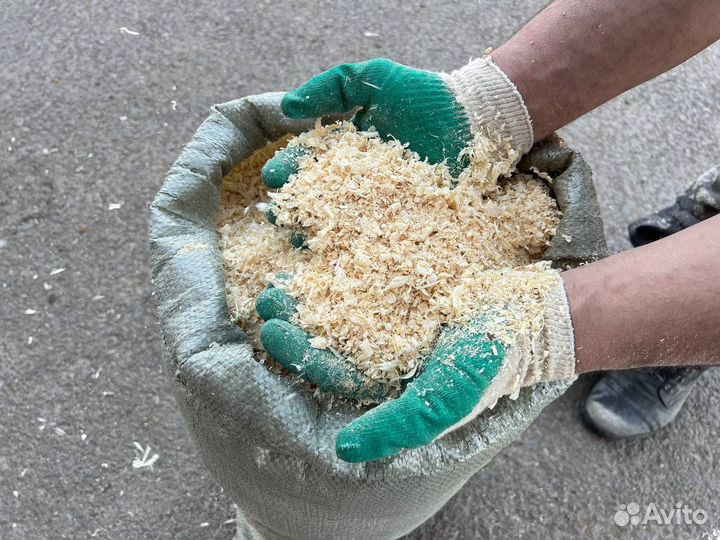 Опилки сухие в мешках (стружка)