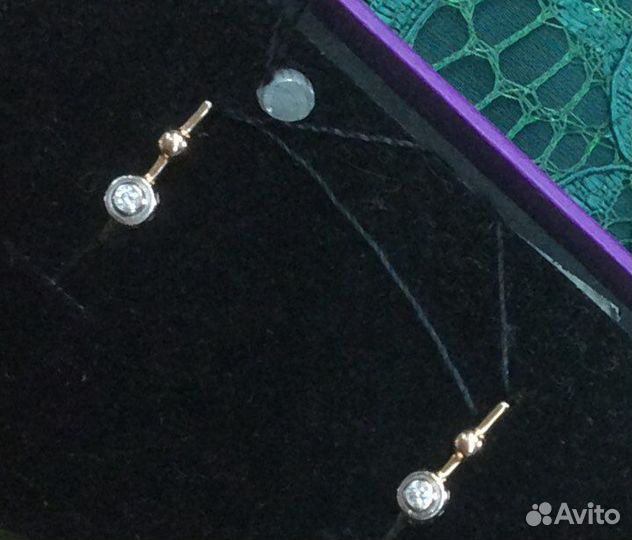 Серьги с бриллиантами 585 проба