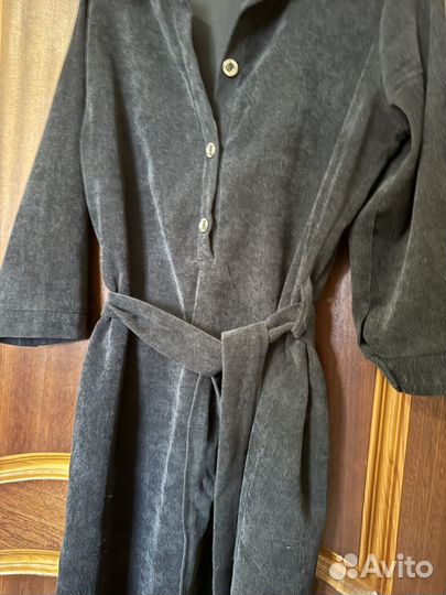 Платье рубашка женское велюровое