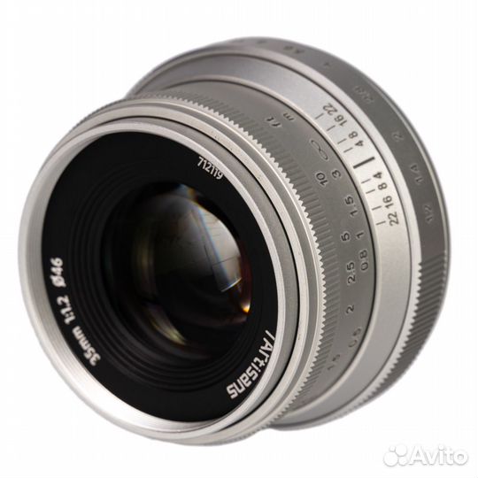 Объектив 7artisans 35mm F1.2 II Fuji X, серебряный