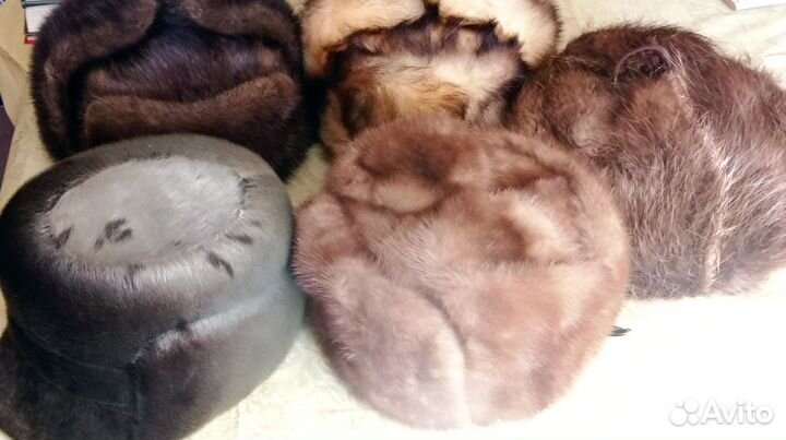 Шапка мужская б/у разного меха разм. 56-58