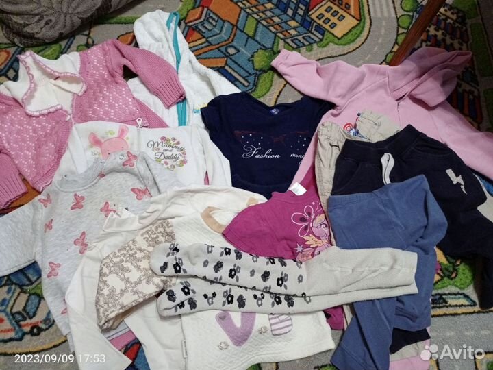 Вещи пакетом на девочку 74 80