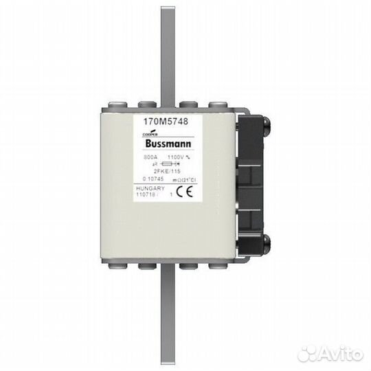 Eaton 170M5748 Быстрый предохранитель 800A 1100V 2FKE/115 AR, модель 170M5748. Оплата на рс с НДС/ Б