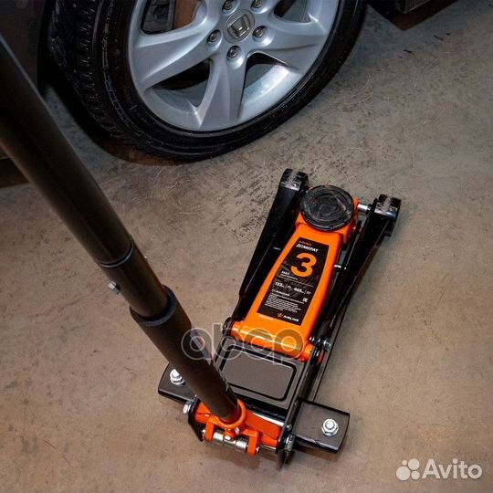 Домкрат подкатной 3т industry двухпоршневой (MIN