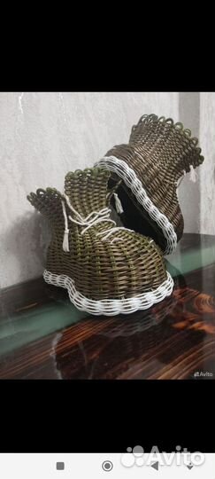 Кашпо, кашпо башмак, из искусственного ротанга 12л