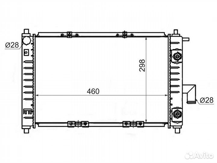 Радиатор Daewoo Matiz 97-00