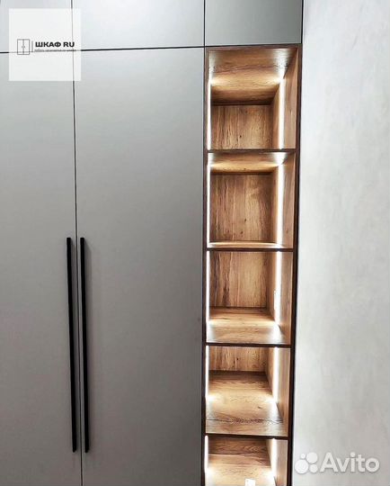 Шкаф распашной с фрезерованными фасадами