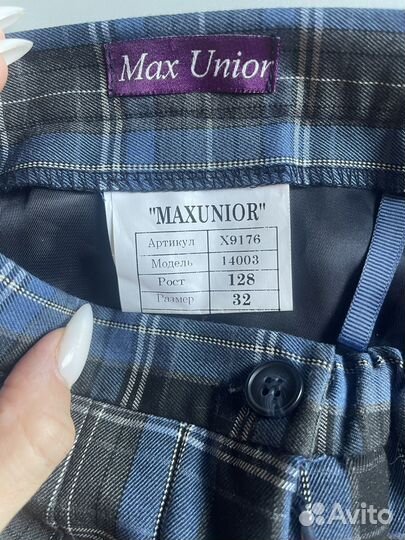 Юбка школьная в клетку 128 новая