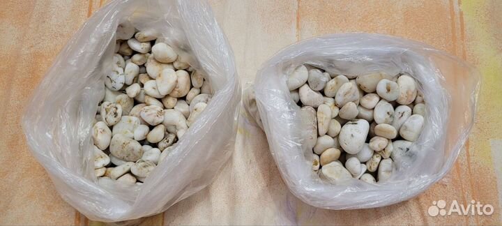 Камни белые для аквариума, декора 4кг