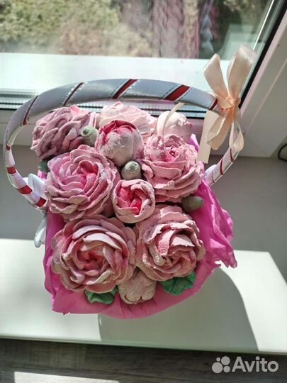 Зефирные букеты на заказ, зефир