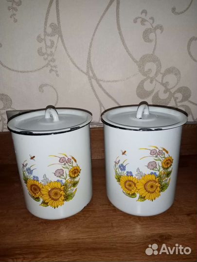 Банки эмалированные пакетом