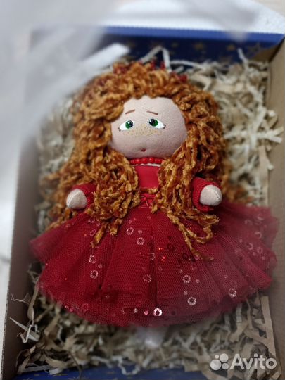 Мягкая интерьерная кукла-Ангел Любонька 20см