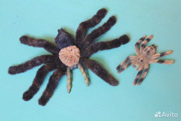 Игрушка Пауки с ворсом - мохнатые