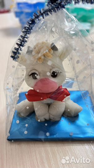 Мыло ручной работы Снежинка, бычок