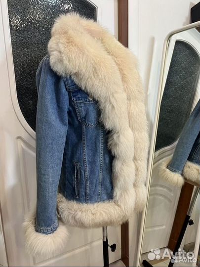 Джинсовка утепленная с мехом 42
