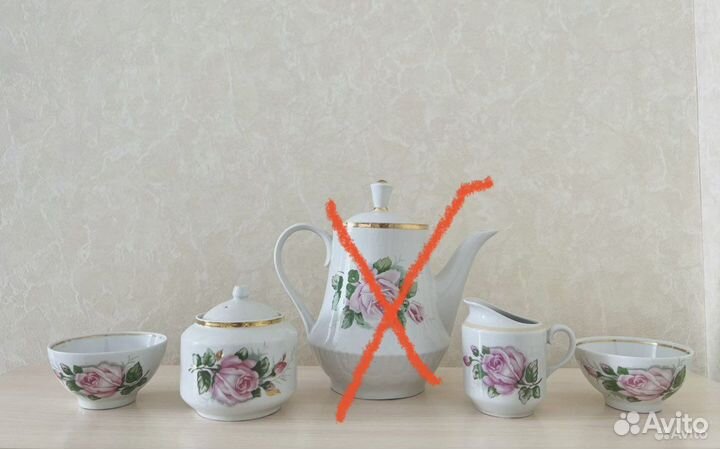 Чайник сахарница блюдца