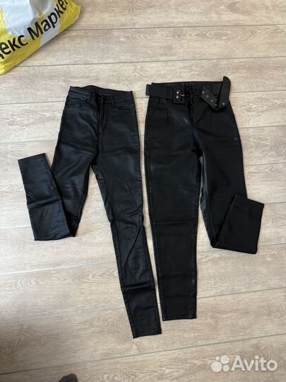 Брюки из экокожи