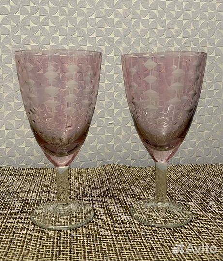 Фужеры цветное стекло СССР