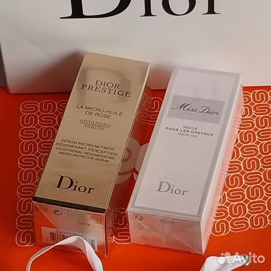 Dior. Набор. Сыворотка с розой и Масло для волос