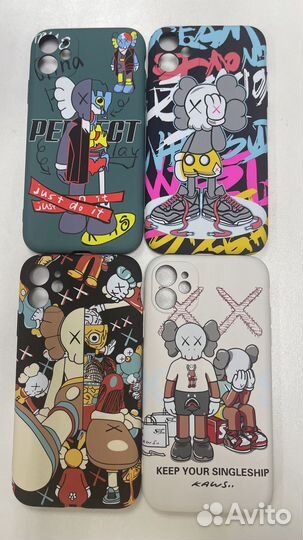 Чехол силиконовый для iPhone 11 kaws