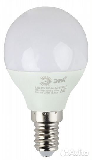 Лампа эра LED P45-6W-840-E14