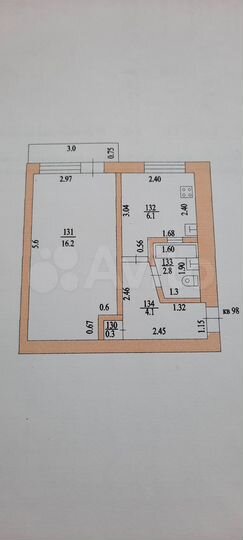 1-к. квартира, 30 м², 5/5 эт.