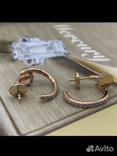 Серьги Cartier Just un clou (розовый vgold)