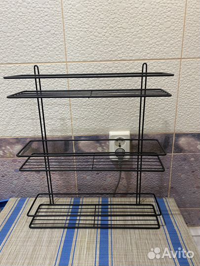 Полка для ванной черная матовая